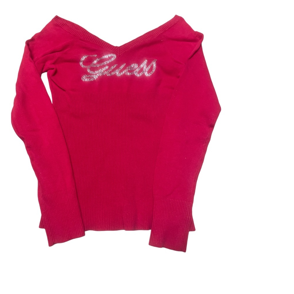 Y2K Guess Vibrant Red Knit Top